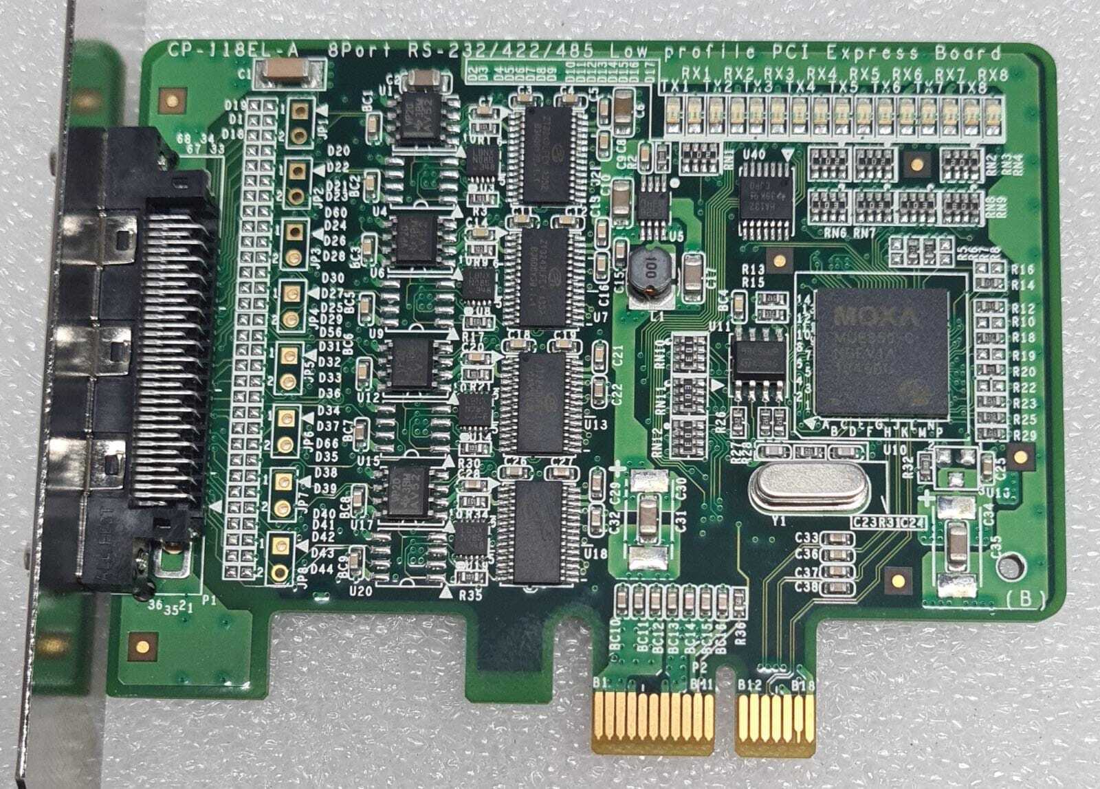 MOXA CP-118EL-A 8Port 8-Port RS 232 422 485 PCI-e PCI Express Board ...