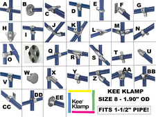 SIZE-8 KEE KLAMP Pipe Clamp Fitting Handrail System Railing Structure Connectors