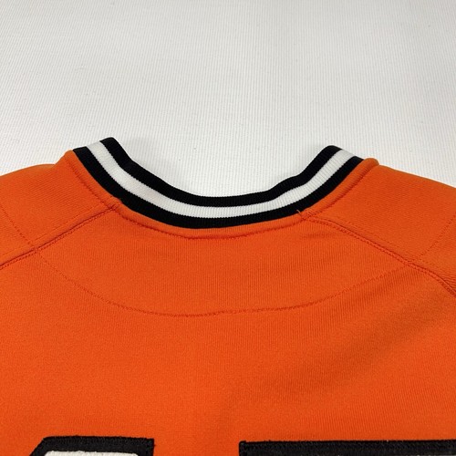 VTG Powers Baseball Jersey Mens 48 Orange Falcons 45 Athletic Retro Classic USA - Picture 15 of 18