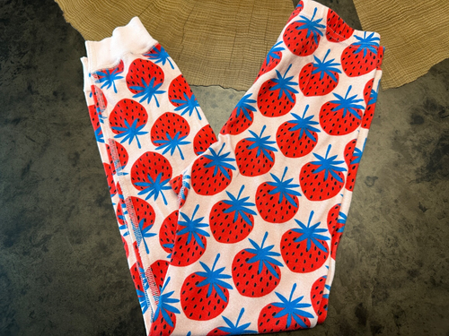 HANNA ANDERSSON STRAWBERRY ORGANIC COTTON PAJAMA BOTTOM GIRLS SZ 6 7 EU 120