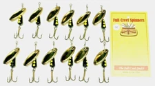 Best Quality Fishing Spinners American Made Spinners Black Yellow Dots 1/8 Oz.
