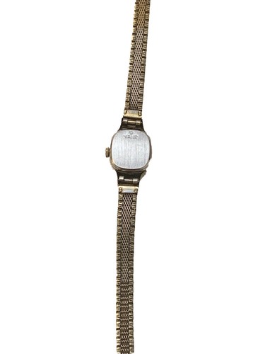 Reloj eléctrico vintage para damas Elgin correa de malla tono dorado - NO funciona pero usado en excelente estado - Imagen 6 de 7