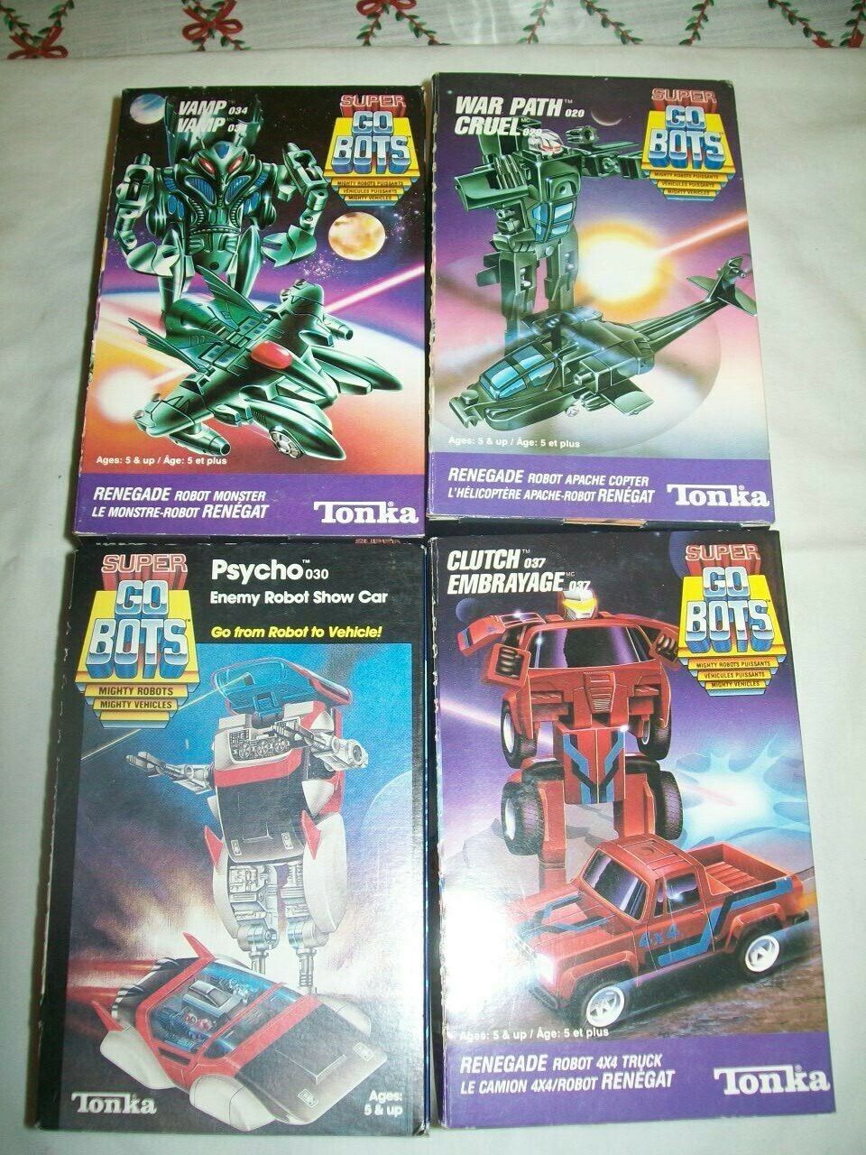 VINTAGE  1980's  LOT  OF  8  TONKA  SUPER  GOBOTS  ALL MIB  100 %  COMPLETE