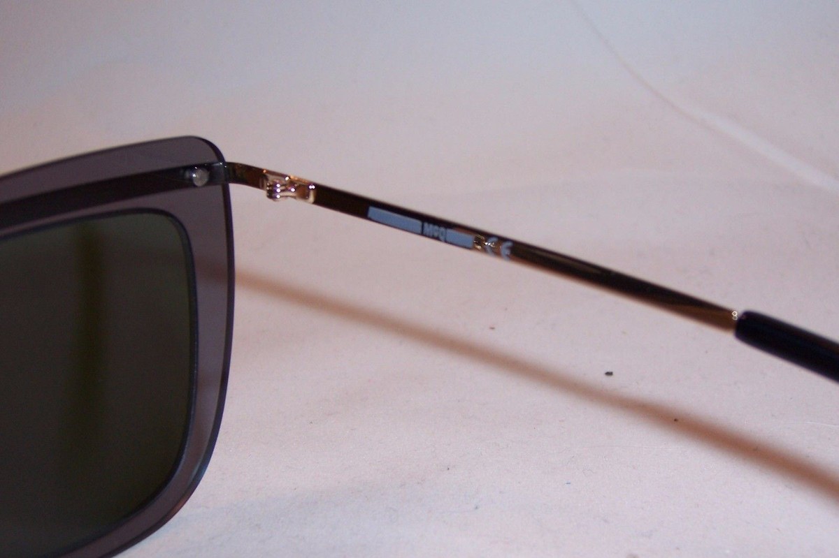 NEW McQueen MCQ SUNGLASSES MQ0007S 002 GOLD/GREEN AUTHENTIC  display picture 1