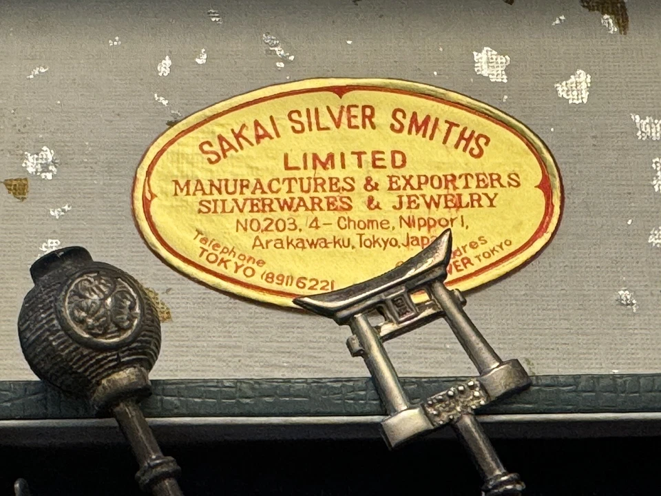 Vintage Sakai Silver Smiths Japan Sterling Silver 2 Forks Skewers Lapel Pins - Image 4 of 4