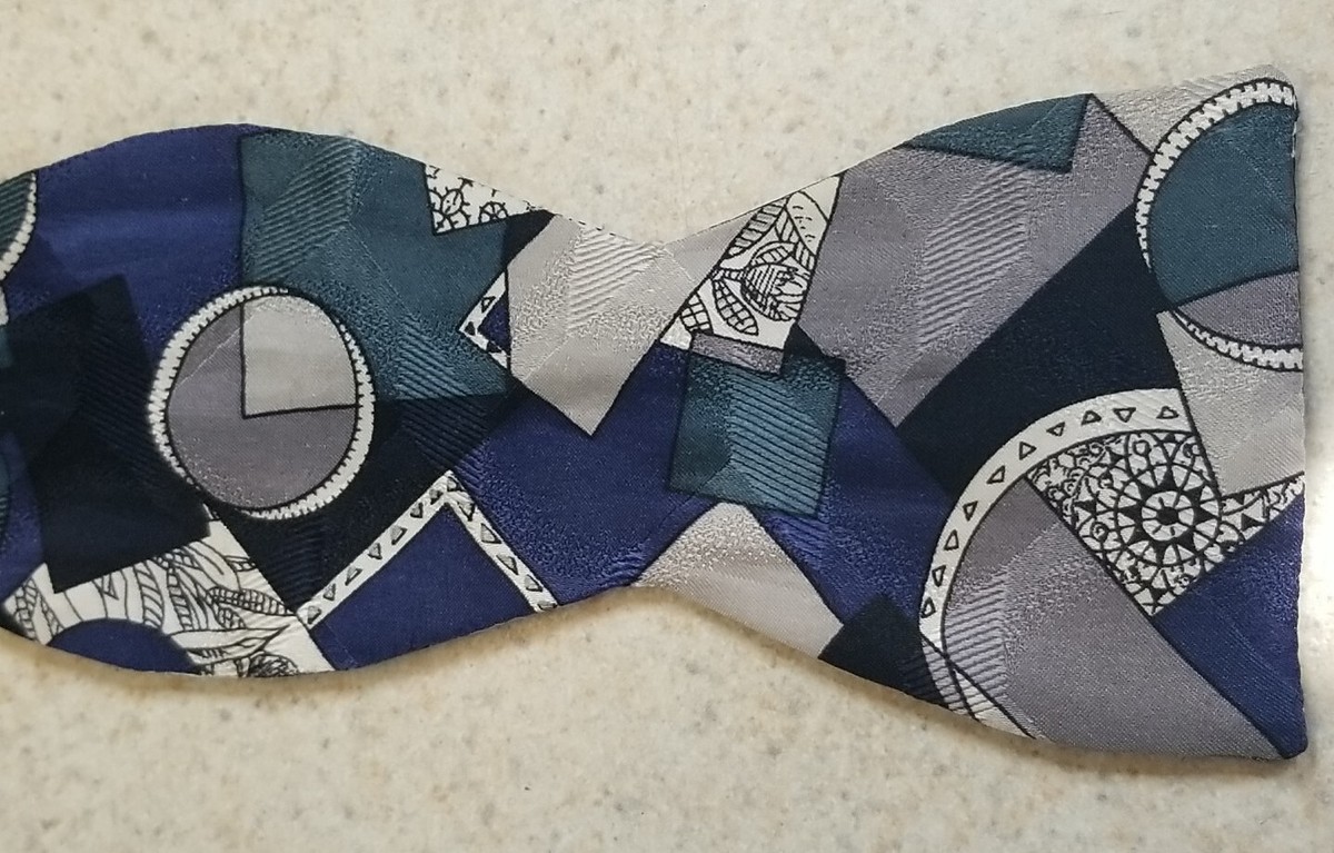 BEAU TIES LTD. OF VERMONT SILK BOW TIE ABSTRACT DESIGN EXCELLENT CONDITION #4 View 2