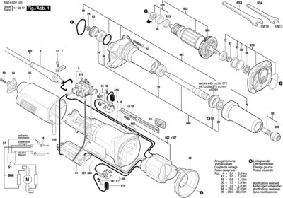 Bosch GGS 8 CE Geradschleifer original Bosch Ersatzteile Liste  3601B22100
