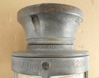 Vintage Appleton Form 200 Explosion Proof Industrial Light Fixture