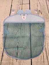 Zipper Mesh Shower Storage Bags Various Hanging Methods Large Opening Blue