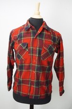 Pendleton Board Shirt VINTAGE Red Plaid 100% Wool Made in USA Sz M