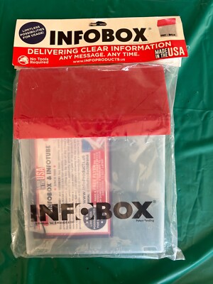 INFOBOX Real Estate Outdoor Paper Flyer Holder 200 Sheet Capacity NEW SEALED