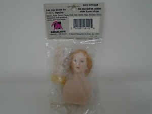 porcelain doll head and hands set