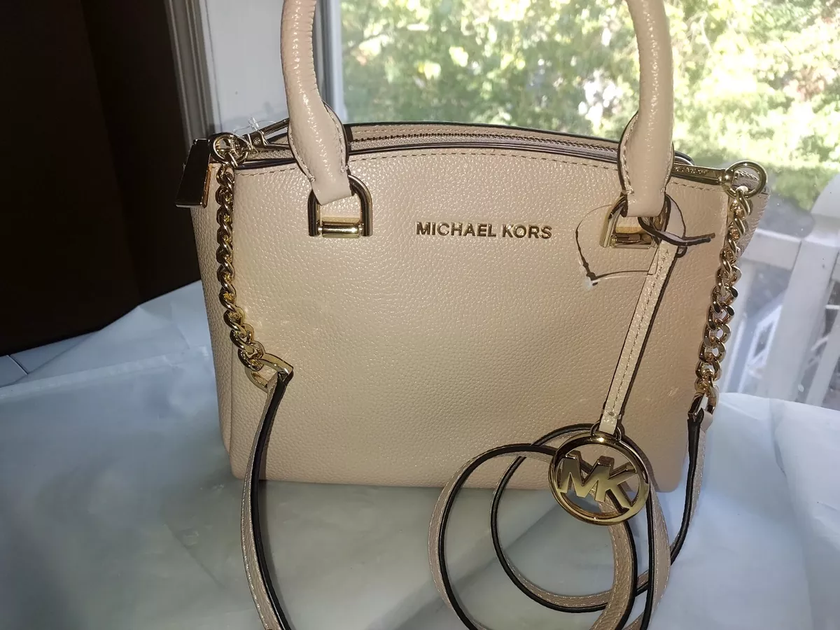 Michael Kors Maxine Small Leather Messenger Bag shoulder Purse Soft Pink