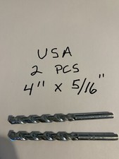 5/16" x 4" Masonry Concrete Cement Drill Bit - Made in USA 2pcs