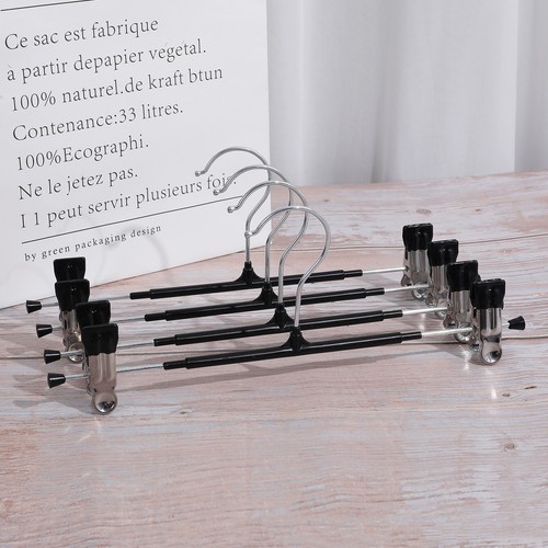 Metal Pants Hangers w/ Clips Adjustable Skirt/Jeans/Shorts/Kids Clothes Hangers - Picture 10 of 41
