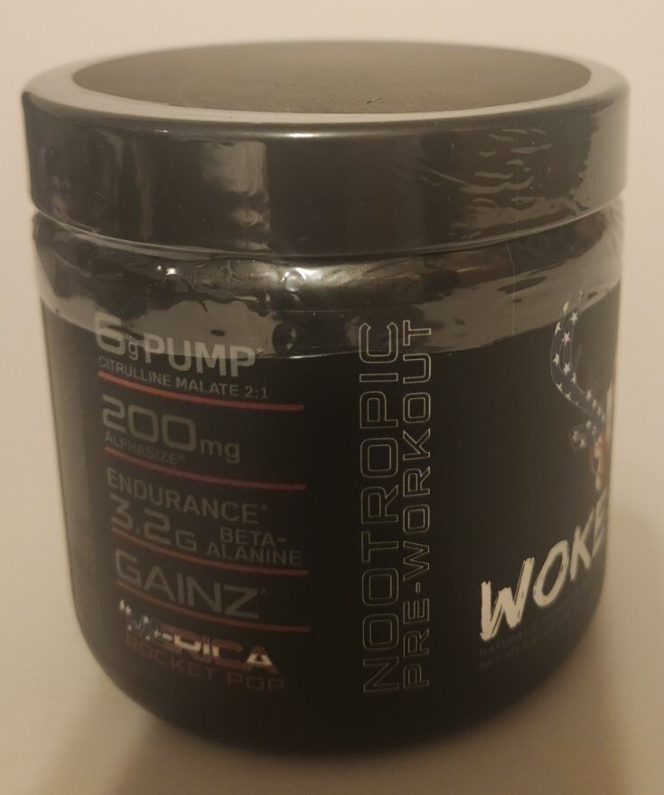 Bucked Up WOKE AF Nootropic PreWorkout Powder 'Merica Rocket Pop, 8.61