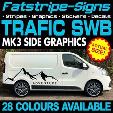 to fit RENAULT TRAFIC MK3 SWB L1 GRAPHICS STICKERS DECALS STRIPES CAMPER VAN