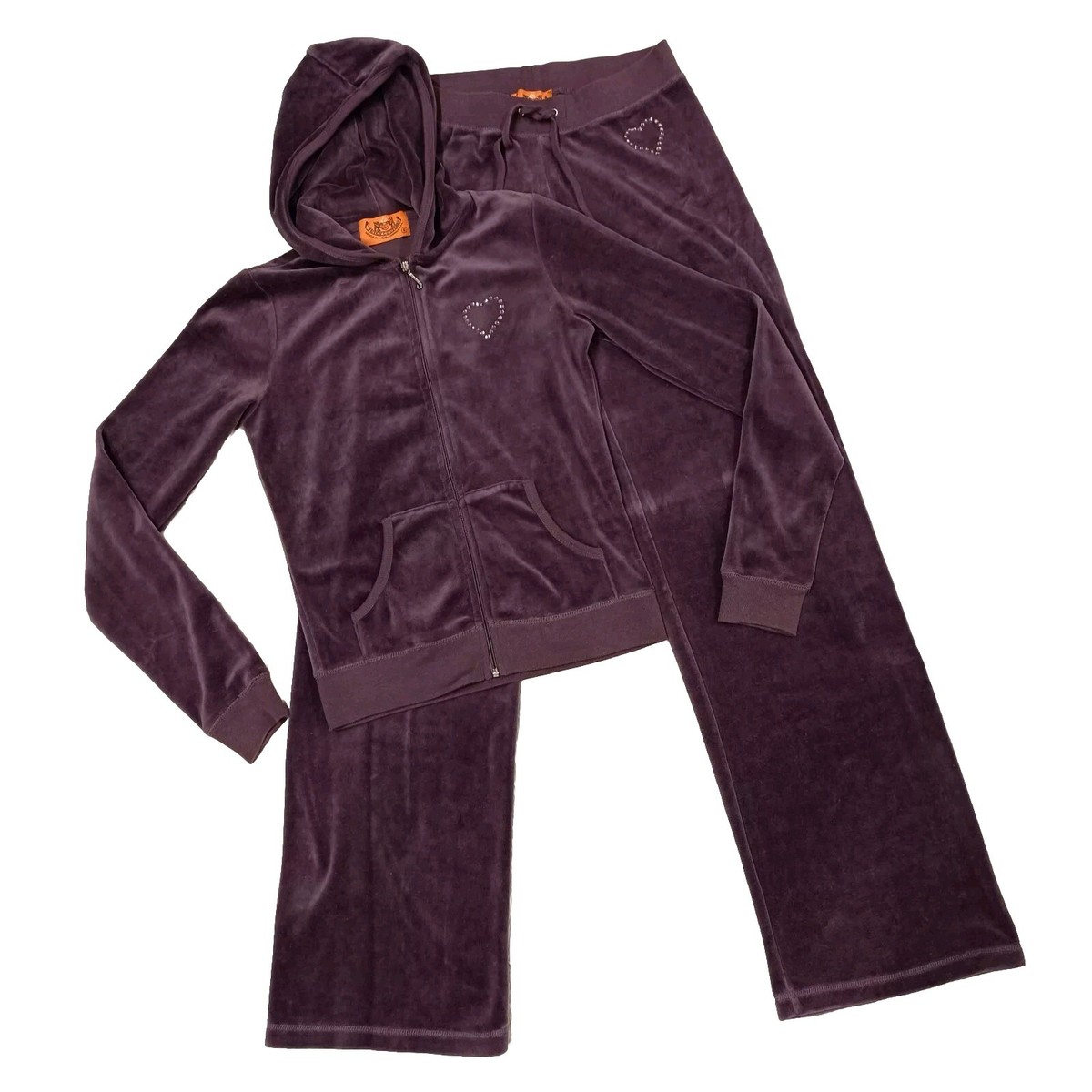Mauve Velour Heart Set Mauve Velour Heart Set