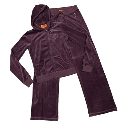 Mauve Velour Heart Set Mauve Velour Heart Set