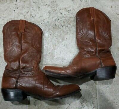 Lucchese Men's Size 10D Carson Cowboy Brown Calf Leather Western Boots M1022R4!! | eBay