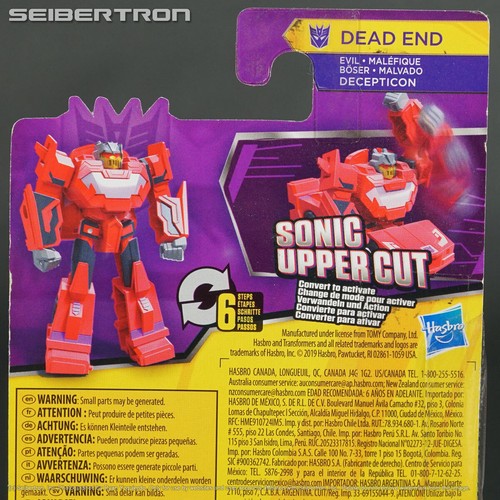 Sonic Upper Cut DEAD END Transformers Cyberverse Scout Class Hasbro 2019 New - Picture 7 of 11