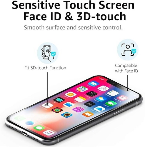 Full Coverage Tempered Glass Screen Protector for iPhone X / XS / 11 Pro Pack 2 - Picture 6 of 7