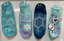 Disney Frozen/Olaf Women's No Show Socks 4 pair Shoe size 4-10 NEW NWOT