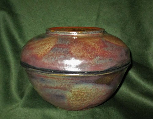 1995 SIGNED GLAZED COVERED POTTERY BOWL Standen 6 1/2" H x 9" Diameter - Picture 7 of 12