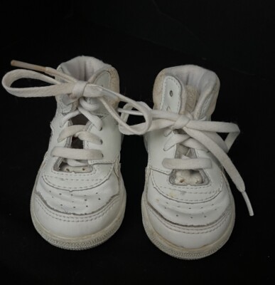 Reebok Baby  Hi-Top Sneakers with Box Sz 3 Shoes White/White Vintage