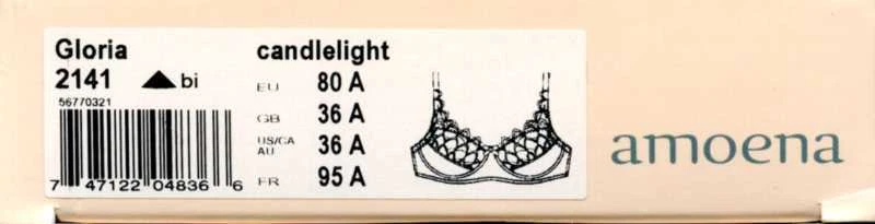 Sujetador de mastectomía suave escote festoneado Amoena 2141 Gloria venta al por menor $73.60 NUEVO  Foto 2 de 3