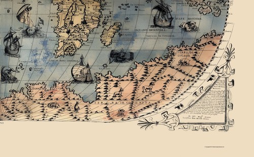 Historische Karte - Welt - Forlani 1565 - 23 x 37,40 - Vintage Wandbild - Bild 3 von 20