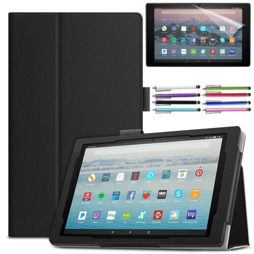 For Amazon Kindle Fire HD 10 8 7 2022/2023/2024 Leather Stand Tablet Cover Case - Picture 10 of 27