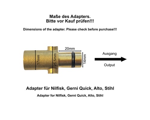 Adapter Bajonett für Kärcher Bosch Parkside Nilfisk Black&Decker Pistole Lanze - Bild 54 von 70