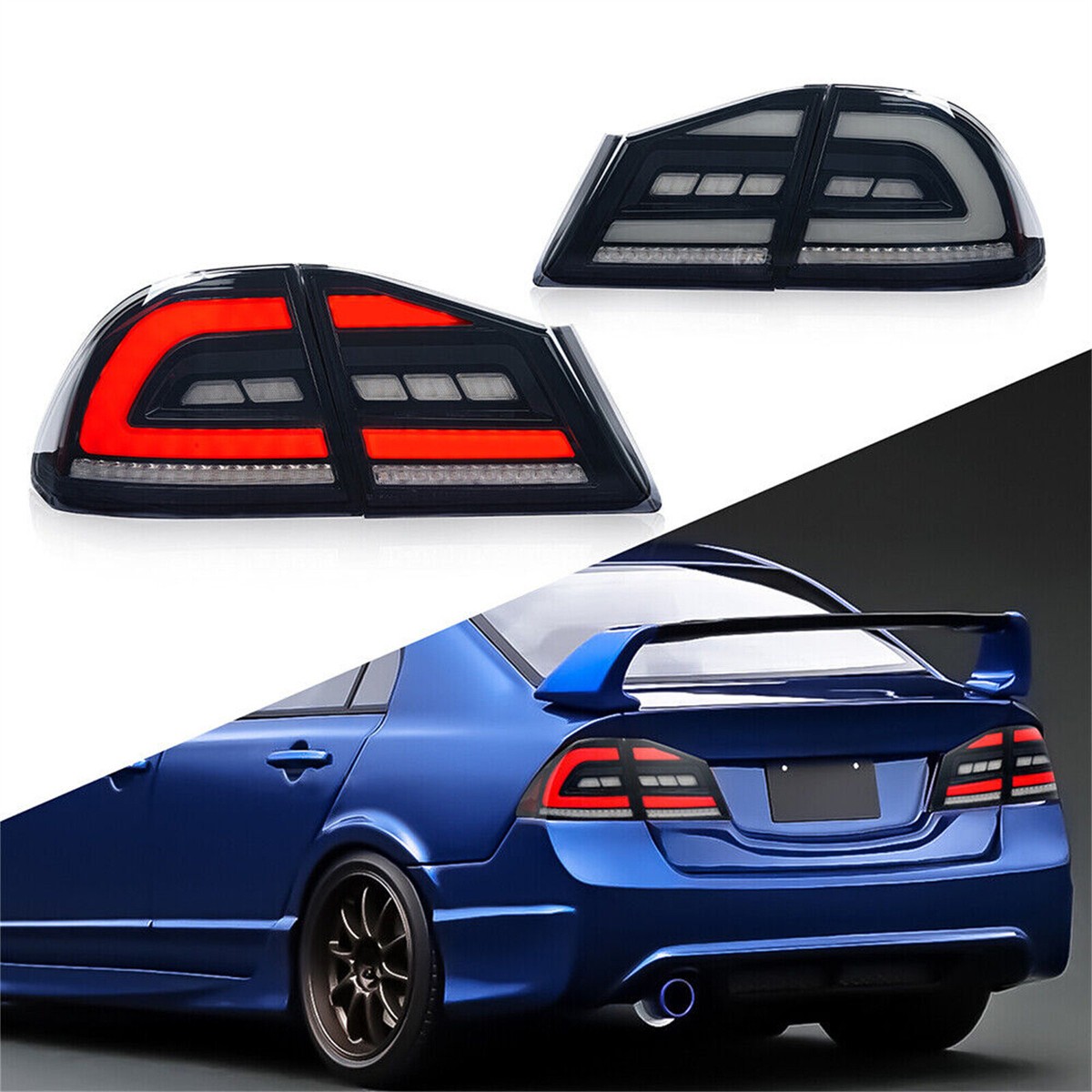 LED Tail Lights for Honda Civic FD1 FD2 Type R FD3 2006-2011 | eBay