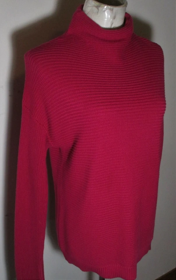 MICHAEL KORS 品红模拟领毛衣 S 码 — 第 3/4 张图片