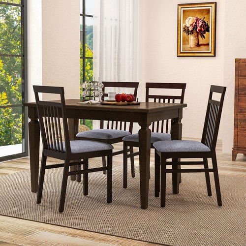 Dining Chair Set of 4 with Slanted Backrest Crossbar Convenient Handle Design - Picture 4 of 8