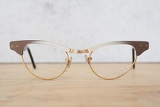 Vintage Cateye eyeglasses 1960s USA gold filled COC Rockabilly pinup