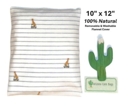 CORN Heating Bag w/WASHABLE Cover 10'' x 12'' Sectioned~ LOWER BACK~100% Natural!