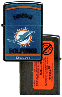 マイアミ ・ ドルフィンズ MIAMI DOLPHINS Zippo ライター MIAMI DOLPHINS ZIPPO FOOTBALL LIGHTER SUPER COLLECTIBLE ITEM USA