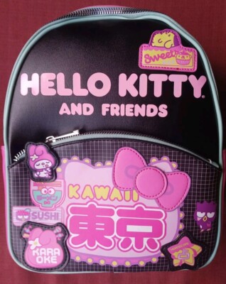 MINI BACKPACK PURSE BIOWORLD SANRIO HELLO KITTY NEON KAWAII FRIEND MY MELODY BAG