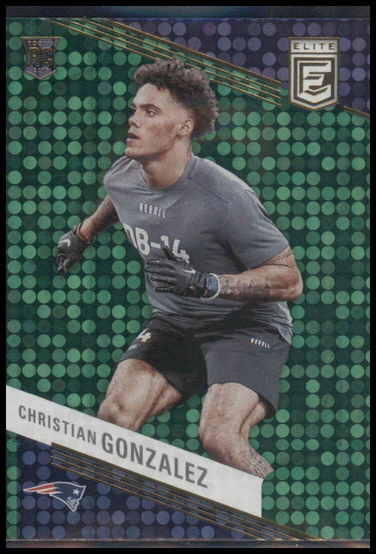 2023 Panini Donruss Elite Christian Gonzalez RC Rookie Green Disco Parallel
