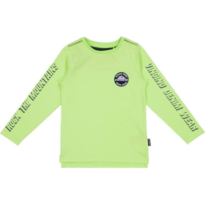 VINGINO Mini Jungen Longsleeve Shirt langarm JIMI neon lime Gr.98-116