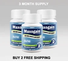 Maxogain Follicle Boost  3 Month Tablet 3in1 Mens Hairloss MPB Alopecia Thinning
