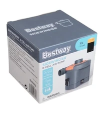 Sidewinder D Cell Air Pump Inflation Deflation 3 Valve Adaptors Bestway Camping 