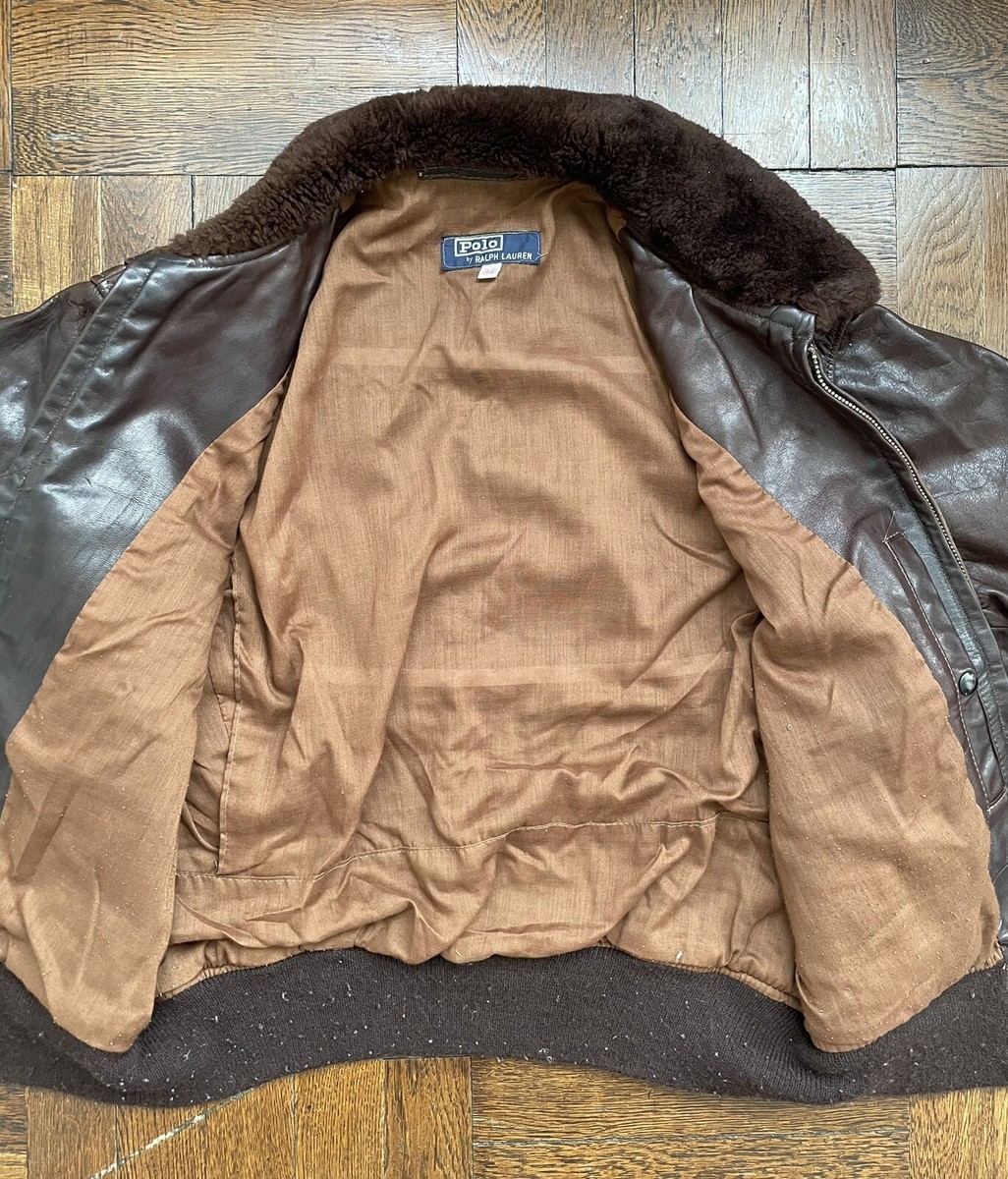 Vintage Polo Ralph Lauren G-1 Flight Jacket / Leather Bomber