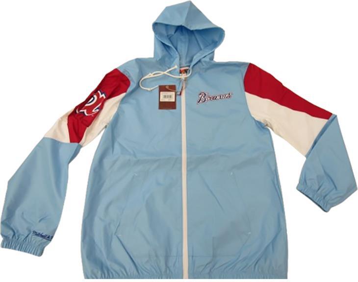 New Atlanta Braves Mens Mitchell & Ness Light Weight Windbreaker