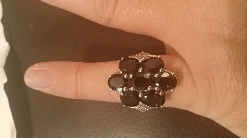 Brazilian Smokey Quartz, Diamond ring size 7 Tgw 8.350 NIB - 第 6/10 張圖片