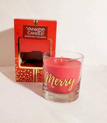 Yankee Candle Merry Sparkling Cinnamon Tumbler Candle Limited Holiday Edition 7o - Picture 5 of 5