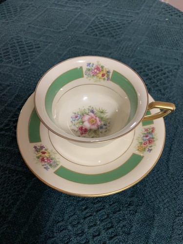 Rosenthal Ivory Greenleigh Pattern Cup & Saucer Gold Rim Set Of 3 - Picture 5 of 11