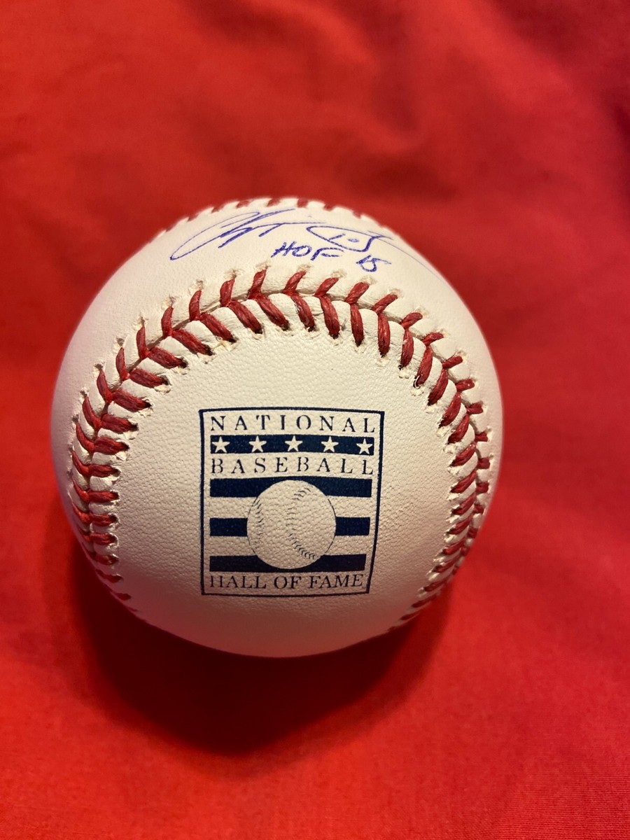 CHIPPER JONES AUTOGRAPHED SIGNED HALL OF FAME BASEBALL 